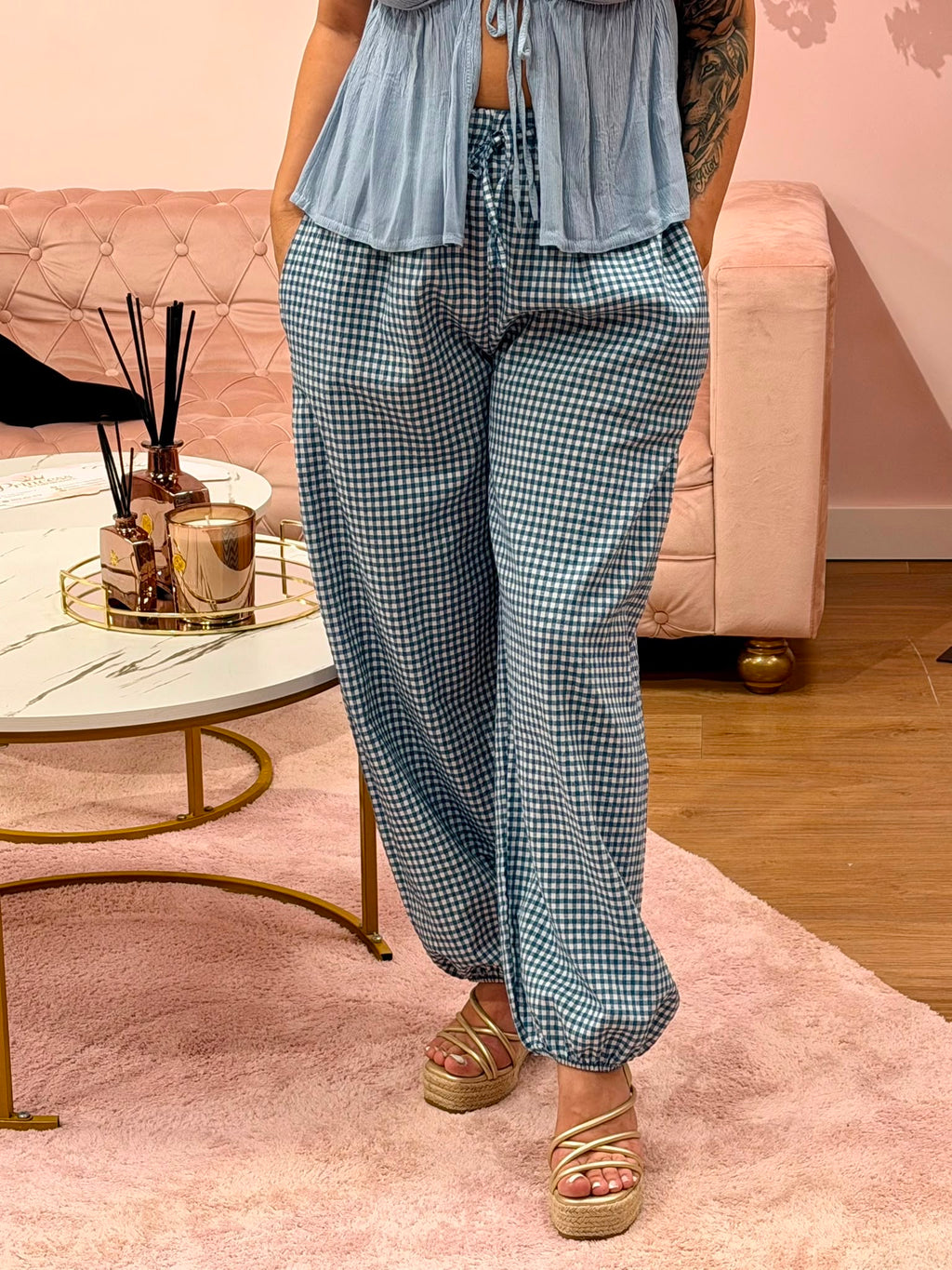 ✨PANTALÓN BOMBACHO VICHY✨